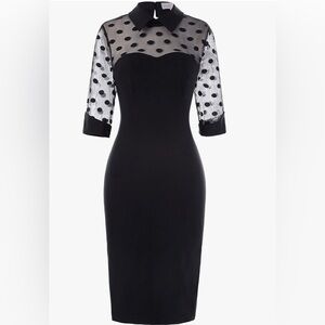 Vintage 1920s mesh pencil dress